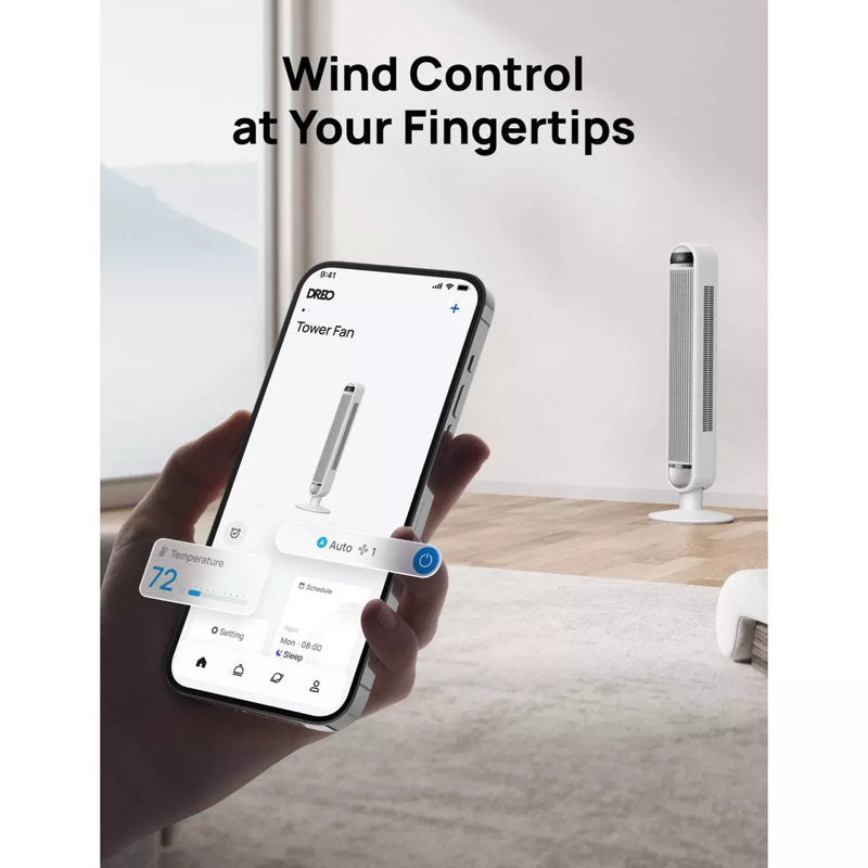Dreo Cruiser Pro T1 42-Inch Smart Tower Fan – White