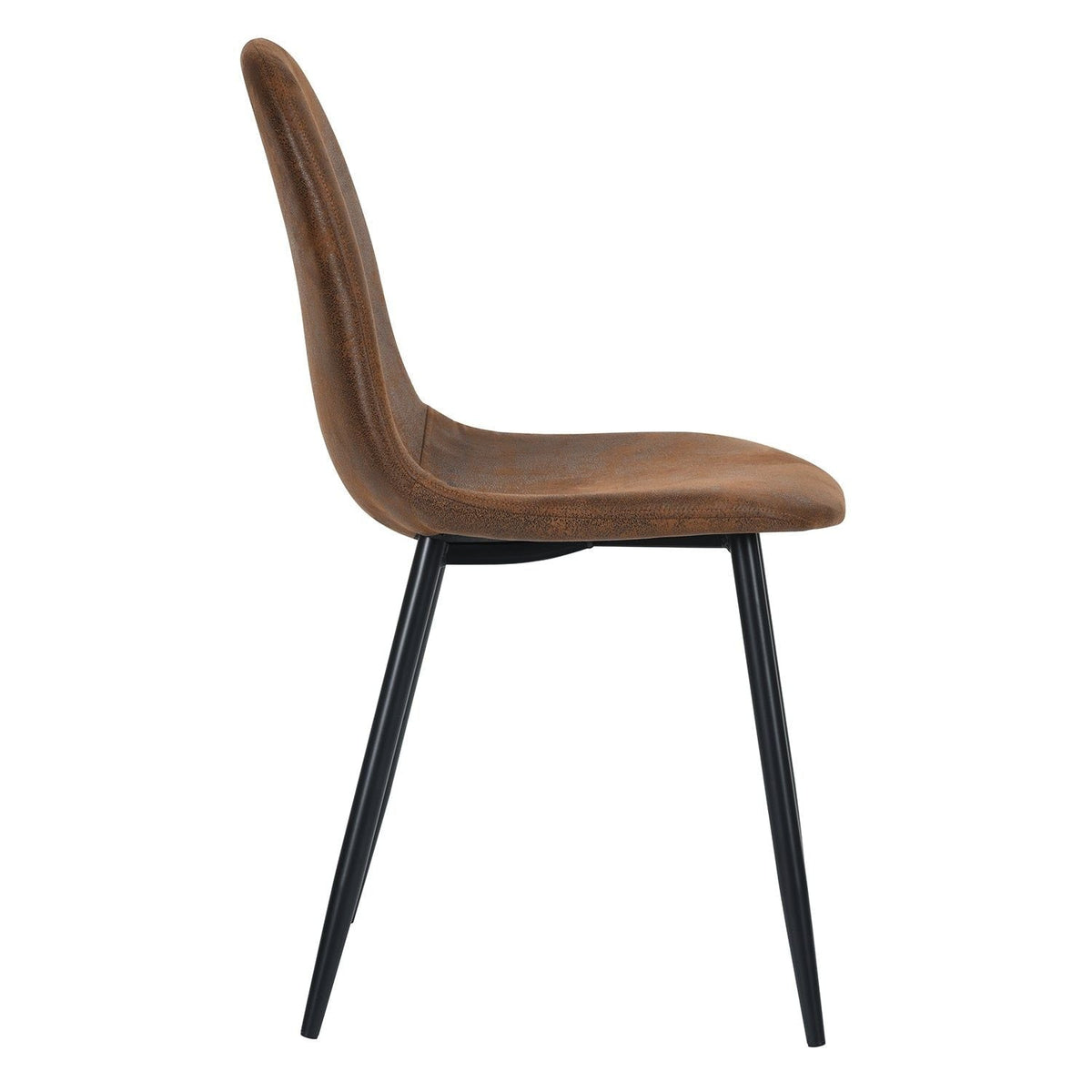 Homycasa Mid-Century Dining Chairs, Brown Suede, 4-pk