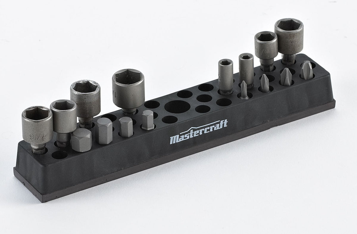 Mastercraft Magnetic Hex Bit Holder Organizer with 37 Holes