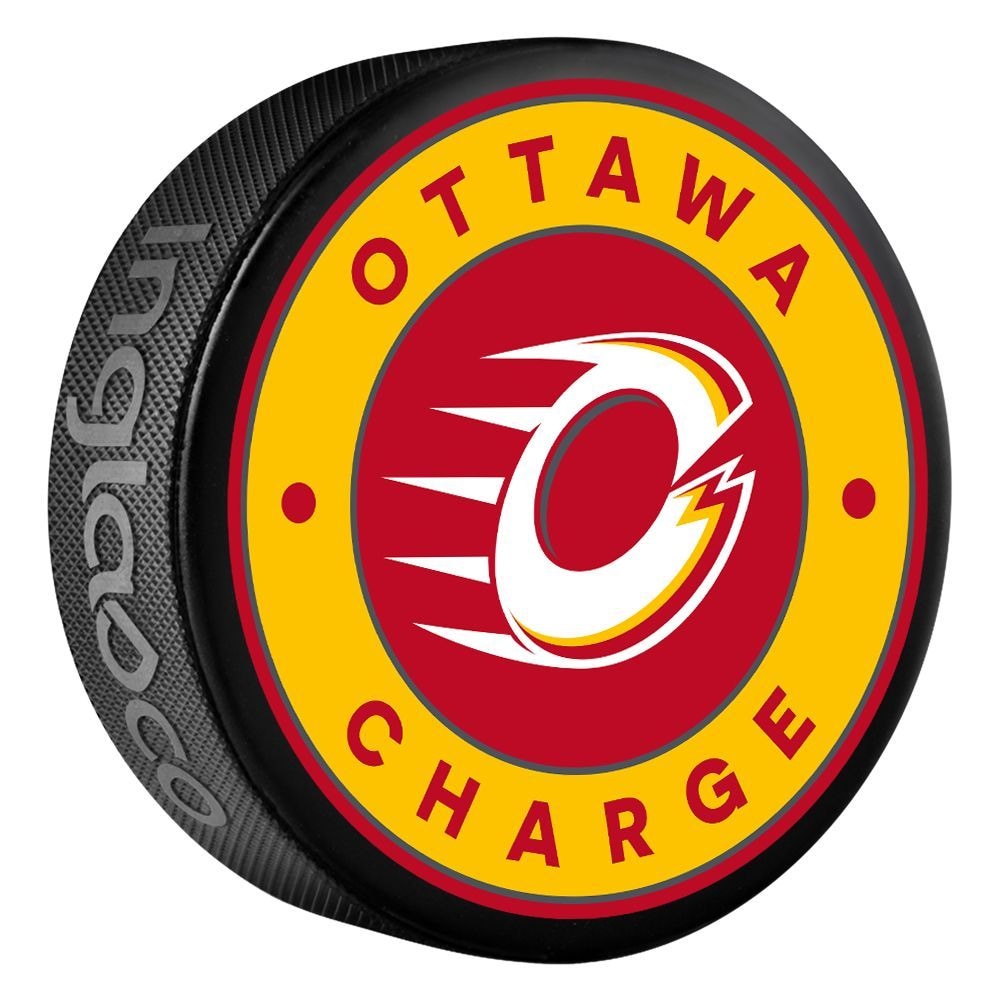 PWHL Ottawa Charge Classic Souvenir Hockey Puck, 6-oz