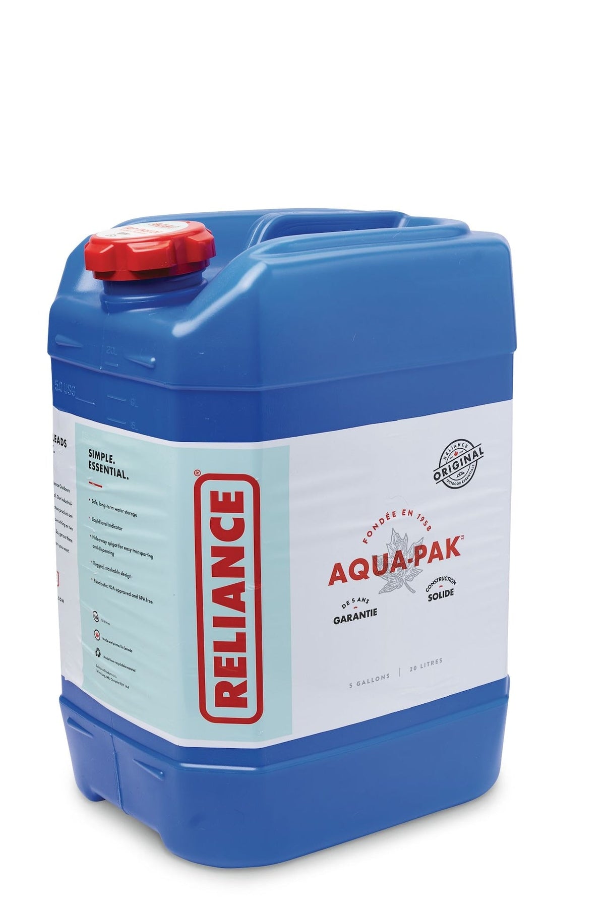 Reliance Aqua Pak Camping Water Jug Container, Assorted Capacity