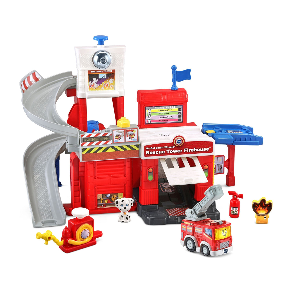 VTech Go! Go! Smart Wheels Race Rescue Firehouse Track, French