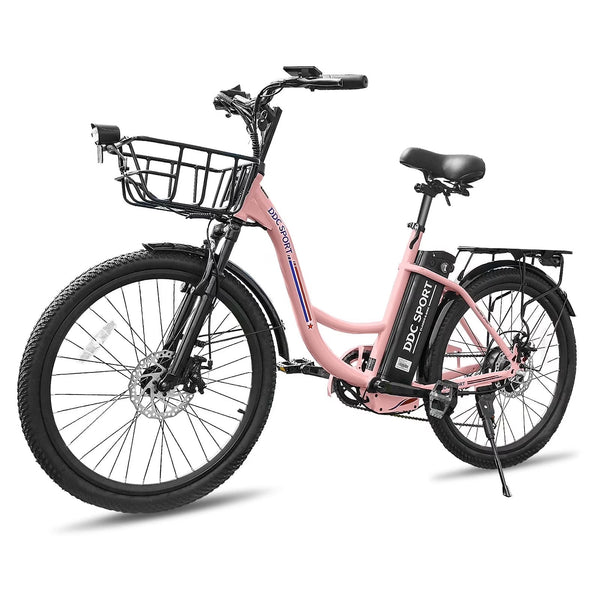 24 Inch Cruiser Electric Bike, E-Bike for Adults, Ebike with 36V 10.4AH Removable Battery, Step Through Ebike for Women Men,City Electric... S4