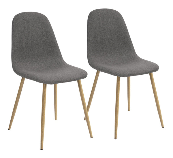 39F Charlton Fabric Dining Chair, Grey L1
