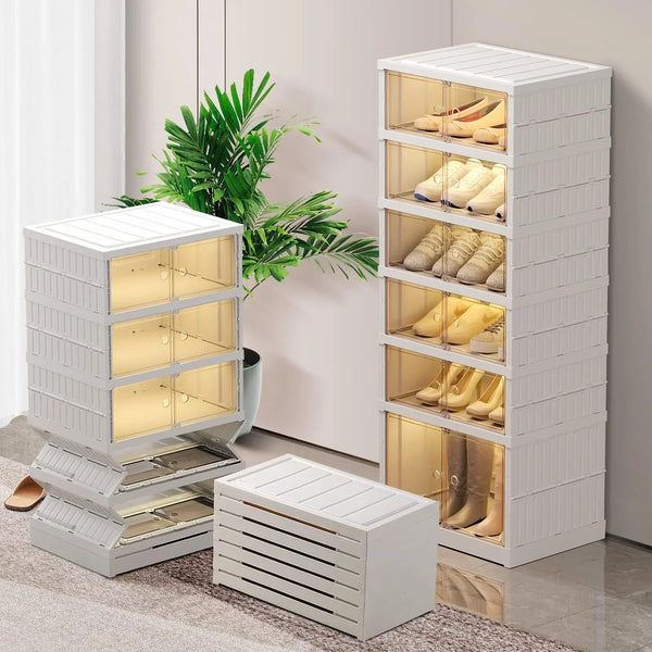 9-Tier LARGE Stackable Plastic Shoe Rack K7