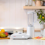 Blender: 500 watts, 6.5-gallon capacity, with corded mixing paddle, dough hook, and nutritional machine dough extension hook combo set