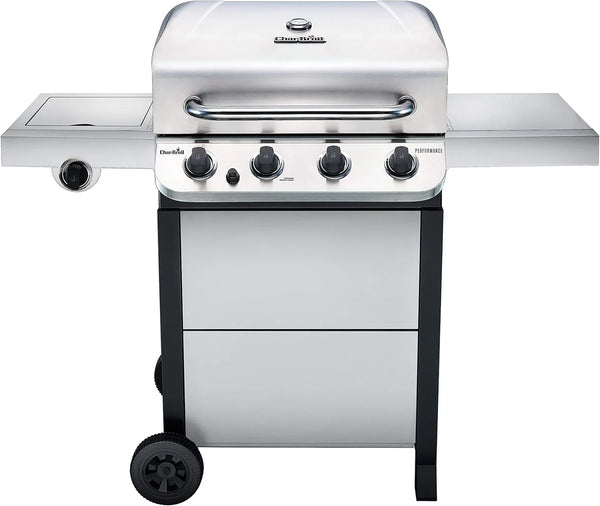 Performance Series Convective 4-Burner with Side Burner Cart Propane Gas Stainless Steel Grill - 463377319 U4