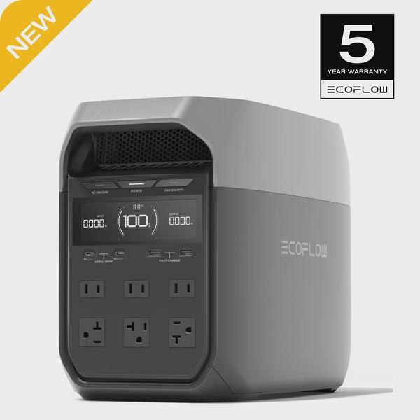 EF EcoFlow DELTA 3 Portable Power Station, Full Charge in 43 Min, 1024Wh LiFePO4 Battery, 1800W AC/100W USB-C Output, Solar Generator(Solar Panel... D9