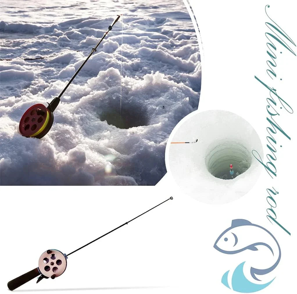 Ponds Pole Outdoor Sport Fishing Winter Ice Fishing Rod Mini Accessories for Outdoor Fishing Portable Supply (Size : 52CM)