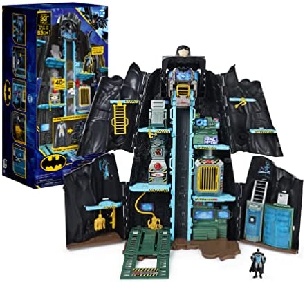 Batman, Bat-Tech Batcave, Giant Transforming Playset with Exclusive 4-- Batman Figure and Accessories Q3