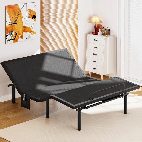 Amada Full Adjustable Bed Frame, Electric Base with Wireless Remote, 4 USB Ports, LED Night Light, Head & Foot Incline, Zero Gravity, Anti-Snore - 01B-F Y5