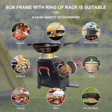 Wood Burning Camp Stove, Outdoor Portable Wood Burning Camp Stove, Large Stainless Steel Camping Stove for Outside Cooking Survival Campfire Patio Backyard Gathering 16"L x 13"W x 17"H3
