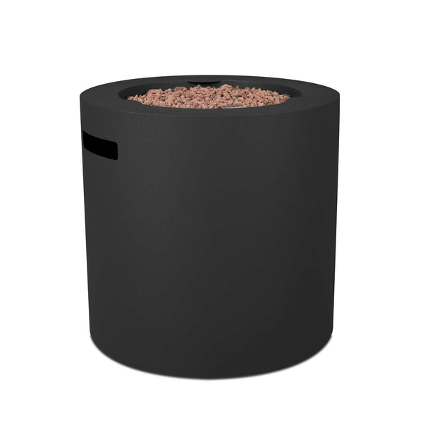 Aegean Steel Propane Fire Pit Hidden Tank in Black, 24-in P6