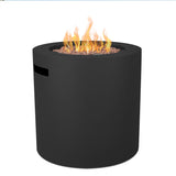 Aegean Steel Propane Fire Pit Hidden Tank in Black, 24-in