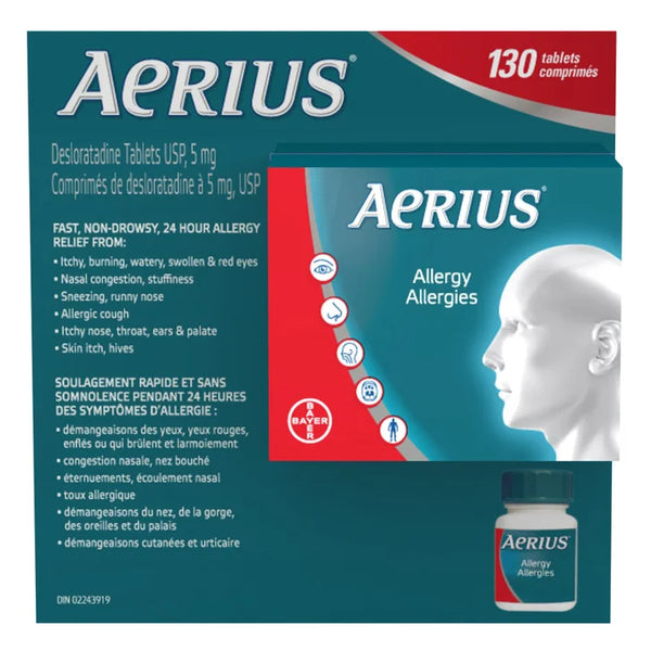 Aerius Allergy Relief, 130 Tablets U4