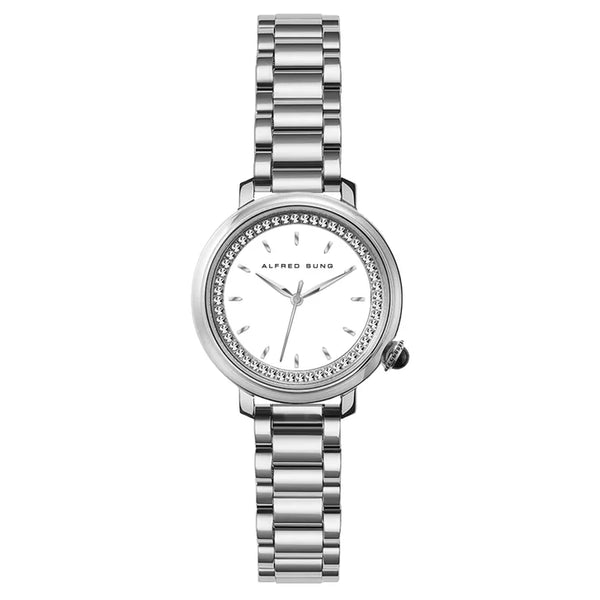 Alfred Sung White Dial Women's Watch R9