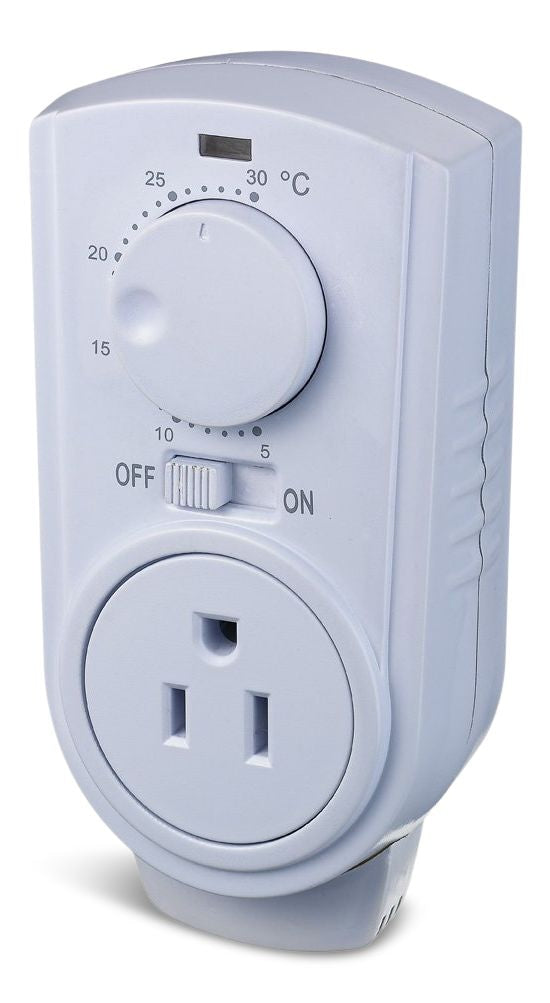 Amaze Heater Plug-in Thermostat for Portable Space Heater & AC, White H2