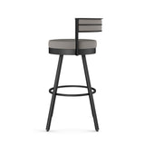 Amisco Eller Swivel Counter Stool with Padded Backrest, Multiple Colours, 26-in