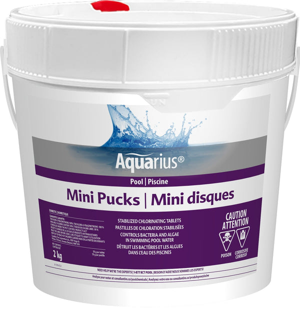 Aquarius Mini Pucks Stabilized Chlorine Tablets, 2-kg Q9