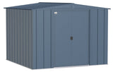 Arrow Classic Galvanized Steel Storage Shed, Blue Grey, 8-ft x 8-ft