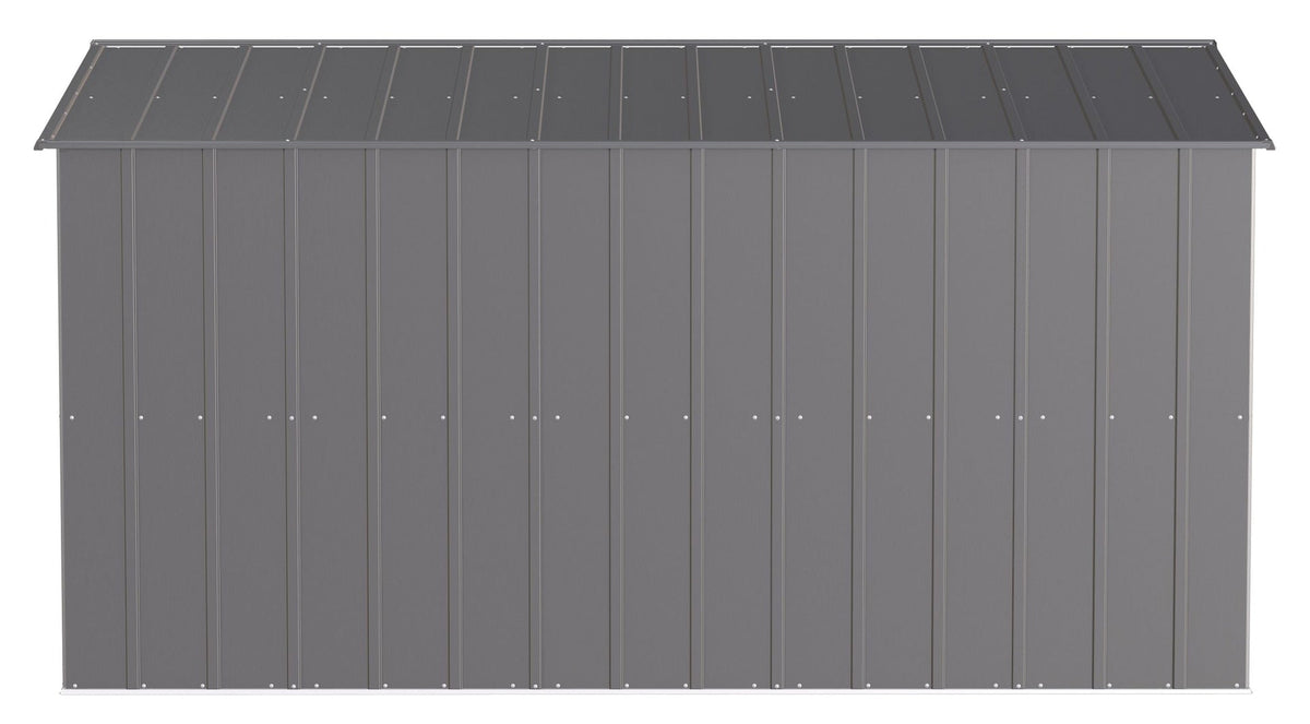 Arrow Classic Galvanized Steel Storage Shed, Charcoal, 10-ft x 12-ft