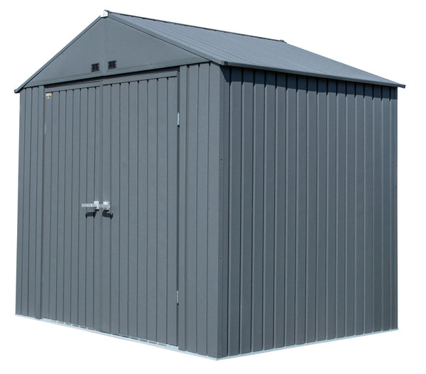 Arrow Elite Steel Storage Shed, Anthracite, 8-ft x 6-ft B1