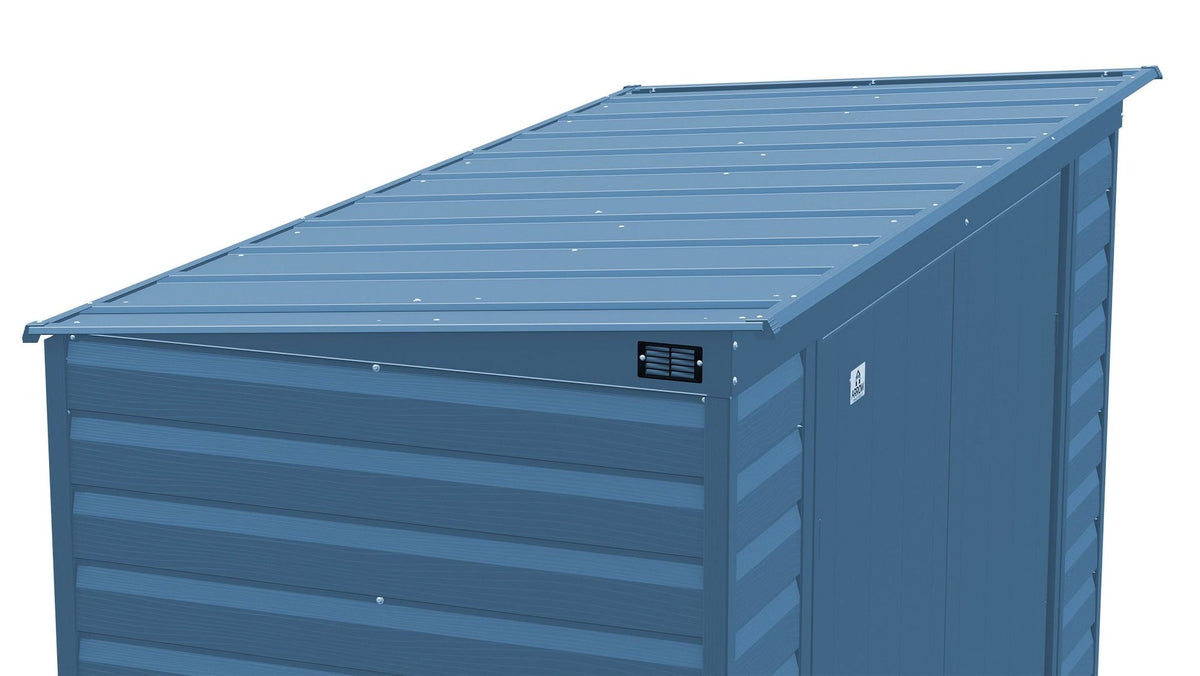 Arrow Select Galvanized Steel Storage Shed, Blue Grey, 10-ft x 4-ft