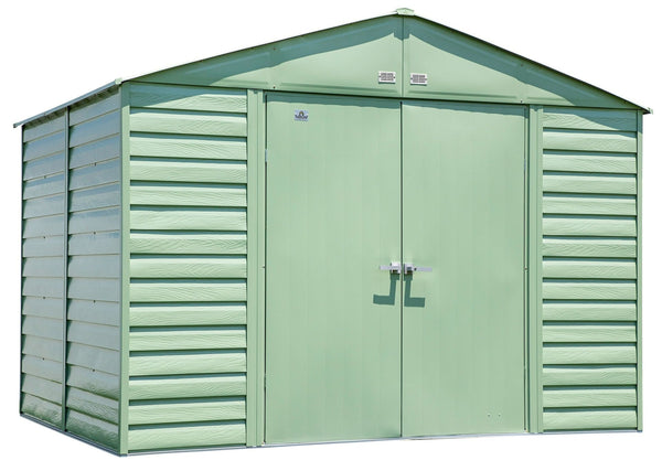 Arrow Select Galvanized Steel Storage Shed, Sage Green, 10-ft x 8-ft X6
