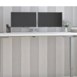Bestar Upstand 76.2 cm x 182.9 cm (30 in. x 72 in.) Height Adjustable Desk with Dual Monitor Arm