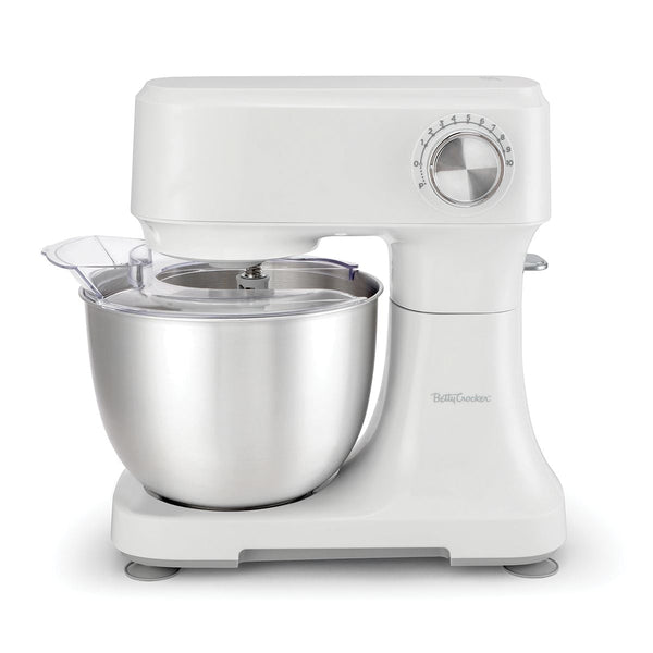 Betty Crocker 300W 10-Speed Stand Mixer, White E3