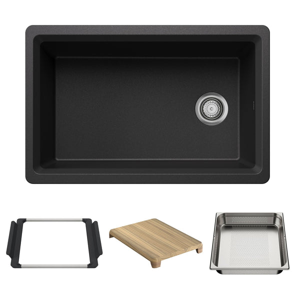 Blanco Inteos 30-in SILGRANIT Workstation Kitchen Sink T0