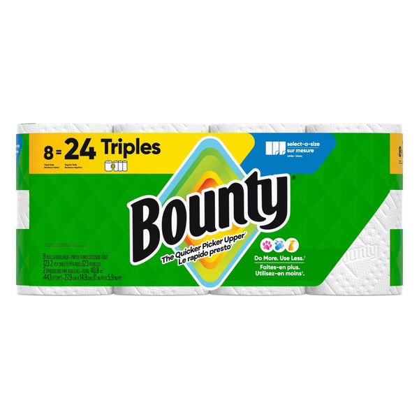 Bounty Select-A-Size Triple Roll Paper Towel, 2-ply, 8-pk I6
