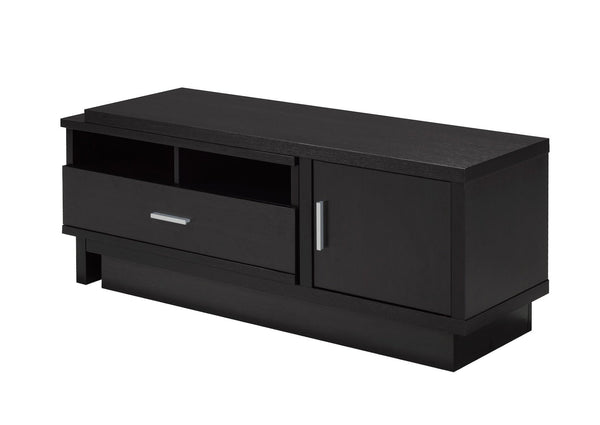 Brassex Darel 48-in Expandable Dark Cherry TV Stand with Storage Shelf and Cabinet Z9