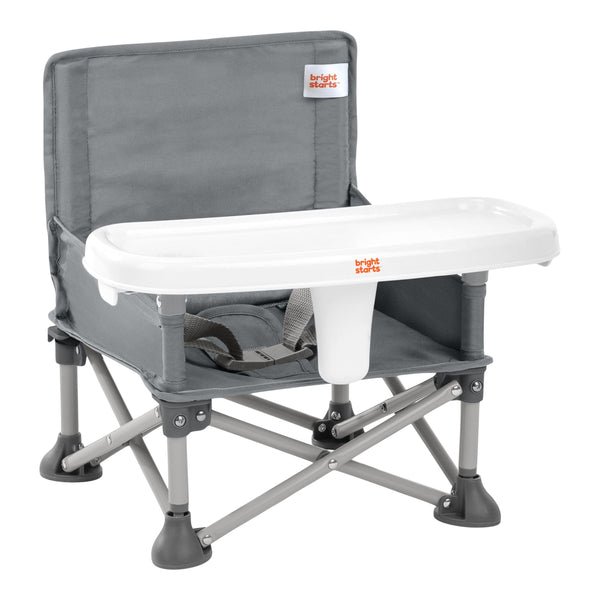 Bright Starts Pop 'N Sit Portable Booster Seat, Grey M4