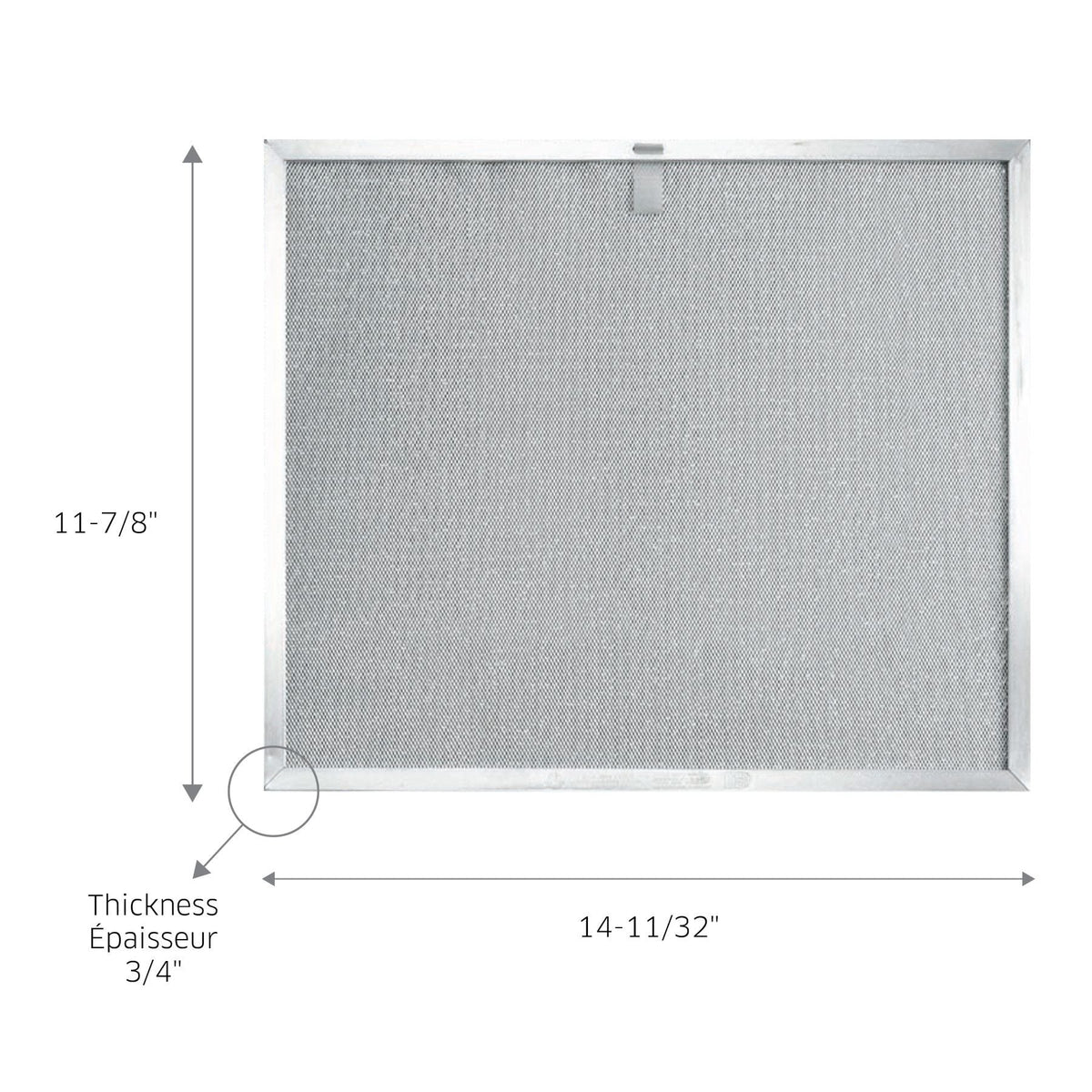 Broan Nutone BPS2FA30 Aluminum Replacement Filter for Broan Allure II Range Hoods