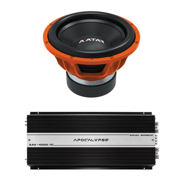 Car Audio 15" 2Ohm Subwoofer STU-1546-D2&Monoblock Amp Package New P7