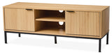 Canvas Byward Scallop TV Stand, Oak