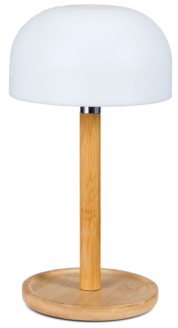 CANVAS Outdoor Rechargable Bamboo Mushroom Lamp, Multiple Colour Modes W9