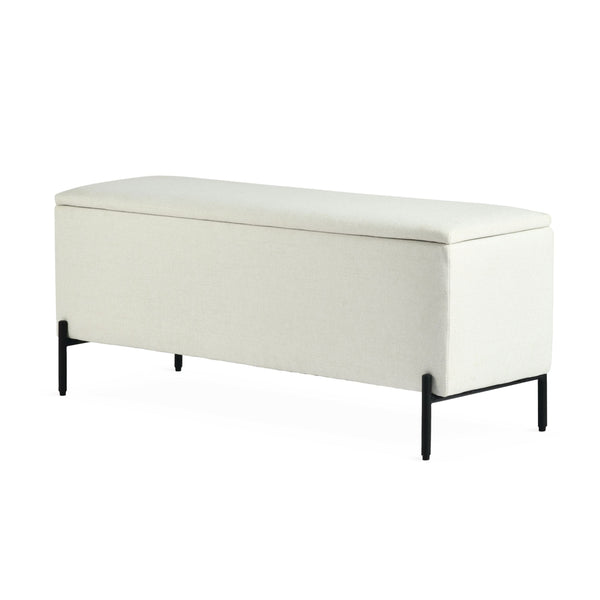 Canvas Picton Storage Bench, White Y2