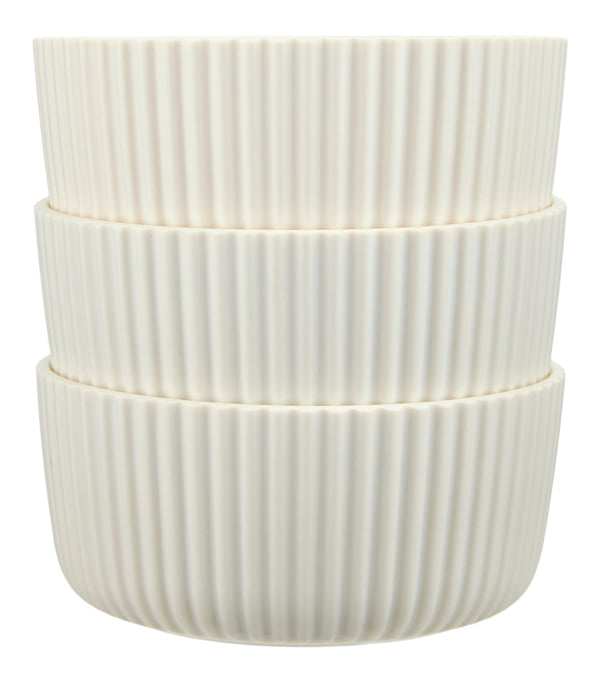 CANVAS Small Ribbed Bowls for Outdoor Dining, 3-pk L0