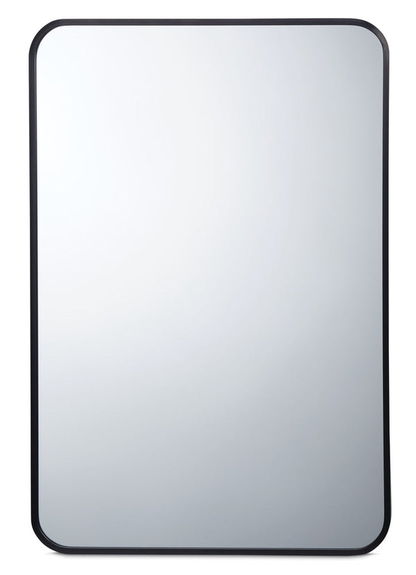 CANVAS Truro Metal Rectangular Wall Mirror, Black, 20 x 30-in I8