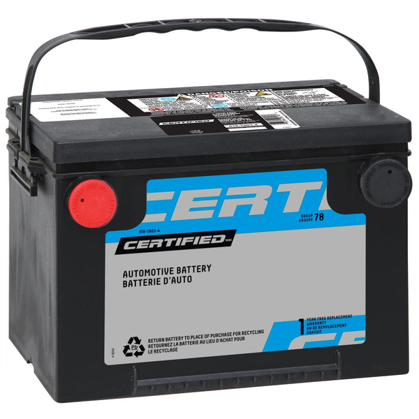 Certified Group Size 78 Battery, 675 CCA K2
