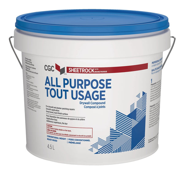 CGC Sheetrock All-Purpose Ready-Mixed Drywall Compound, 4.5-L Pail B6