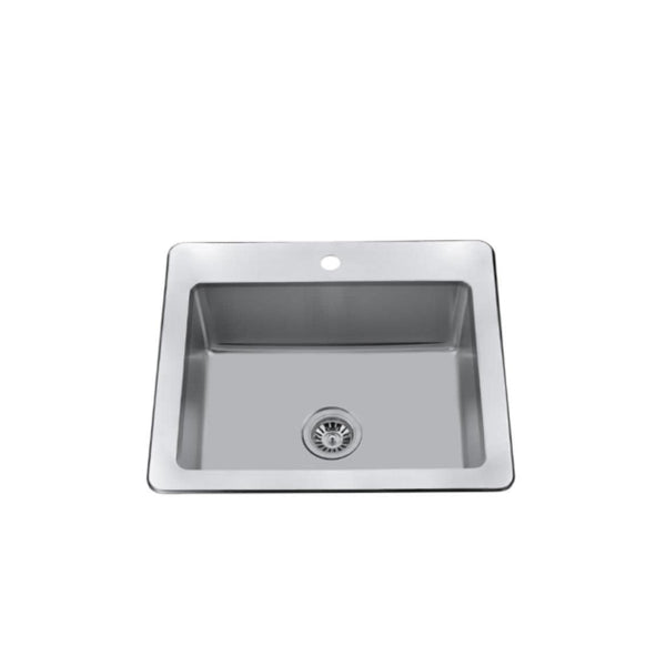 CraftX 25-in Brushed Satin Stainless Steel Drop-in Sink P2