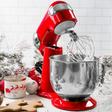Cuisinart Precision Master Tilt-Head Stand Mixer with 12 Speeds, Red, 5.5qt