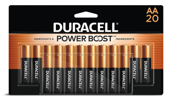 Duracell Coppertop AA Batteries, Alkaline, 20-pk E2
