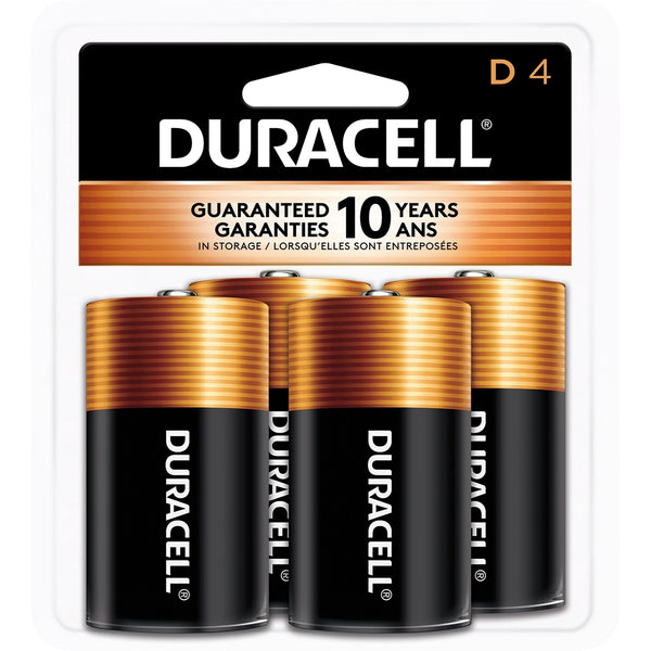 Duracell Coppertop D Alkaline Batteries, All Purpose, 4-pk H3