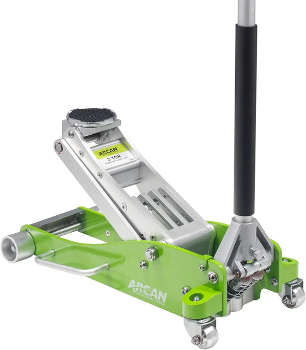 Tools 3-Ton Quick Rise Aluminum Floor Jack with Dual Pump Pistons & Reinforced Lifting Arm (A20018_A20019) C6