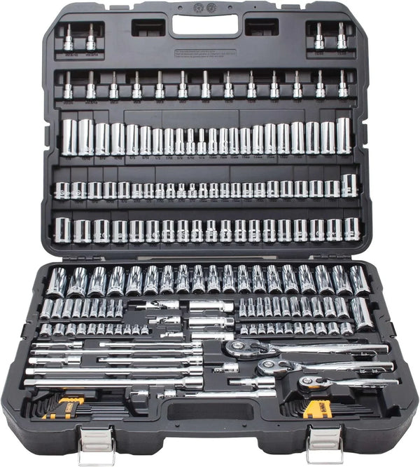 Mechanics Tool Set, SAE and Metric, 1/2, 1/4, 3/8 Drive Sizes, 192-Piece Y0