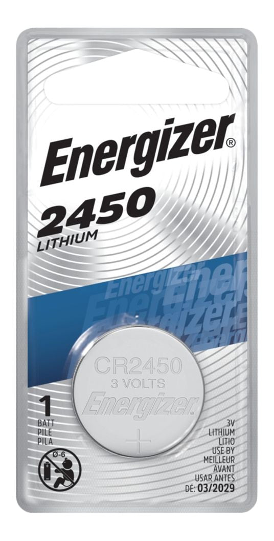 Energizer 1-pk CR2450 3V / 3 Volt Lithium Coin Cell Battery, Long Lasting, All Purpose K1